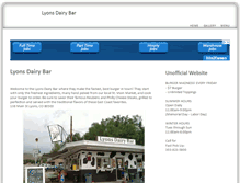 Tablet Screenshot of lyonsdairybar.com